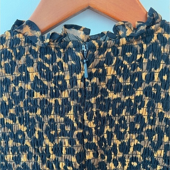 WHISTLES Classic Leopard Shirred Dress NWT - Picture 11 of 16